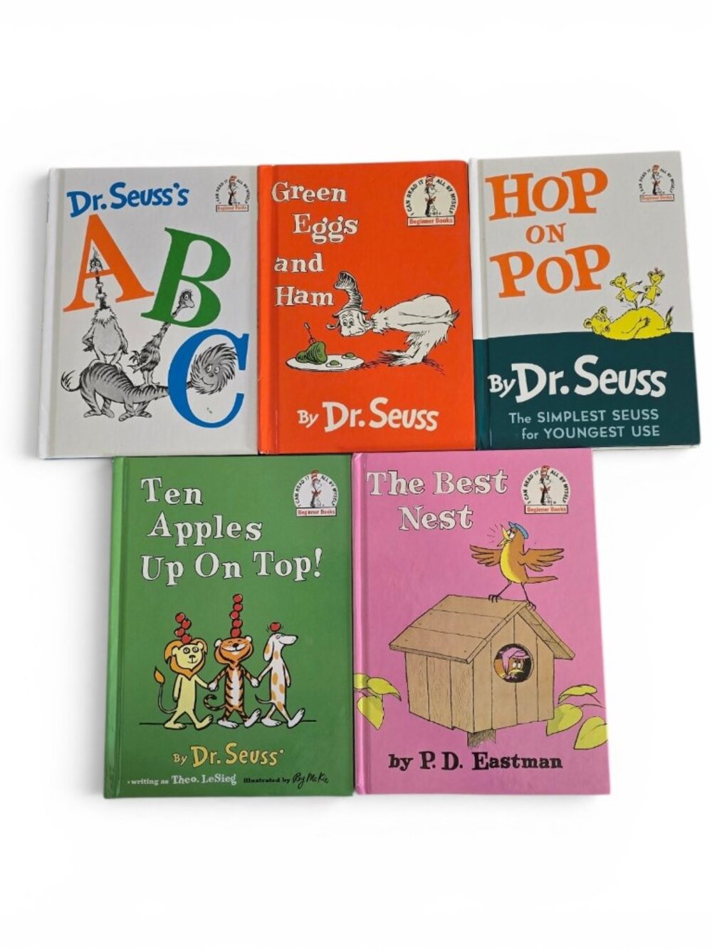 Vintage 1960s Dr. Seuss & P.D. Eastman Beginner Books Bundle Hardcover Lot